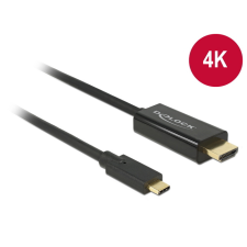 DELOCK 85260 USB-C - HDMI (apa - apa) kábel 3m - Fekete kábel és adapter