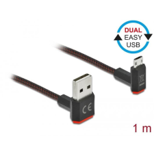 DELOCK 85266 USB-A -&gt; USB micro-B kábel 1m fekete kábel és adapter