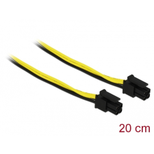 DELOCK 85372 EPS hosszabbító kábel 20cm - Fekete kábel és adapter
