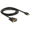 DELOCK 85583 DVI 18+1 > HDMI-A kábel, 1.5m, fekete (85583) - Átalakítók