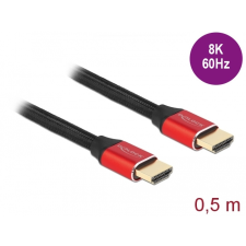 DELOCK 85772 HDMI - HDMI 2.1 Kábel 0.5m - Fekete kábel és adapter