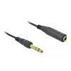 DELOCK 85938 6.35mm Jack apa - 6.35mm Jack anya Spirálkábel (2m) (85938)
