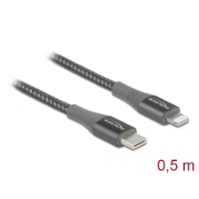 DELOCK 86630 USB-C - Lightning adat- és töltőkábel 0,5m szürke (D86630) mobiltelefon kellék