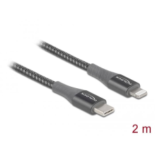 DELOCK 86632 USB-C - Lightning adat- és töltőkábel 2m szürke (86632) (D86632) mobiltelefon kellék