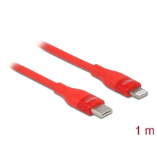 DELOCK 86634 USB-C - Lightning adat- és töltőkábel 1m piros (D86634) mobiltelefon kellék