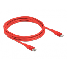 DELOCK 86635 2m USB-C - Lightning iPhone/iPad/iPod kompatibilis piros MFi adat- és töltőkábel kábel és adapter
