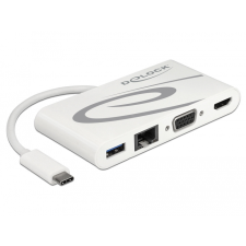 DELOCK 87731 USB-C Dokkoló - Fehér laptop kellék