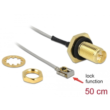 DELOCK 89927 RP-SMA Antenna kábel válaszfali csatlakozóval 0.5m (89927) kábel és adapter