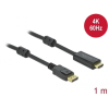 DELOCK Active DisplayPort 1.2 to HDMI Cable 4K 60 Hz 1 m (85955)