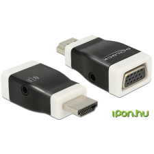 DELOCK ADA Delock 65586 HDMI-A dugó - VGA hüvely audióval adapter kábel és adapter