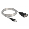 DELOCK Adapter A-típusú USB 2.0 - 1 x soros RS-232 D-Sub 9 + Adapter D-Sub 25