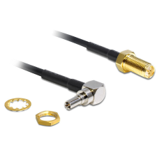 DELOCK adapter CRC-9 dugó 90 > RP-SMA Jack, 200 mm kábel és adapter