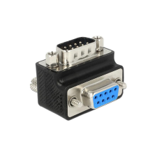 DELOCK Adapter D-Sub9 -> D-Sub9 St/Bu 90° Schrauben tauschba (65593) kábel és adapter