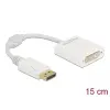 DELOCK Adapter DisplayPort 1.1-dugós csatlakozó-DVI-csatlakozóhüvely passzív fehér (61010)