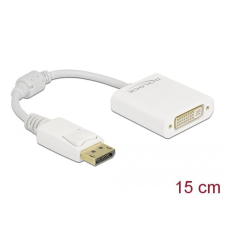 DELOCK Adapter DisplayPort 1.1-dugós csatlakozó-DVI-csatlakozóhüvely passzív fehér (61010) kábel és adapter