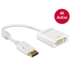 DELOCK Adapter Displayport 1.2-dugós csatlakozó > DVI-csatlakozóhüvely 4K aktív, fehér