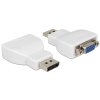 DELOCK Adapter Displayport-dugós csatlakozó > VGA-csatlakozóhüvely fehér