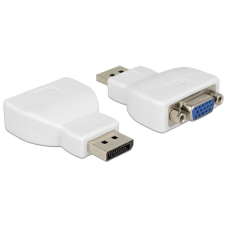 DELOCK Adapter Displayport-dugós csatlakozó > VGA-csatlakozóhüvely fehér kábel és adapter