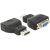  Delock Adapter Displayport-dugós csatlakozó > VGA-csatlakozóhüvely fekete