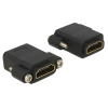 DELOCK Adapter Gyors-sebességű HDMI anya > HDMI anya rögzítővel