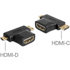 DELOCK Adapter HDMI-A female &gt; HDMI-C + HDMI-D male kábel és adapter