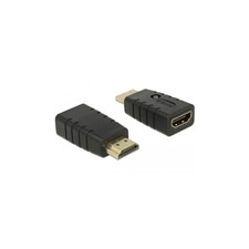 DELOCK adapter HDMI (M) - HDMI (F) EDID (fekete) kábel és adapter