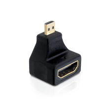 DELOCK Adapter High Speed HDMI with Ethernet - micro D male &gt; A female angled kábel és adapter