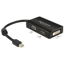 DELOCK Adapter mini Displayport 1.1 male > VGA / HDMI / DVI female Passive Black (62631) kábel és adapter