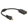  Delock Adapter mini Displayport 1.2-dugós csatlakozó csavarral > Displayport-csatlakozóhüvely 4K