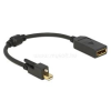DELOCK Adapter mini Displayport 1.2-dugós csatlakozó csavarral > Displayport-csatlakozóhüvely 4K (DL62638)