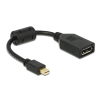 DELOCK Adapter mini DisplayPort 1.2-dugós csatlakozó > DisplayPort-csatlakozóhüvely 4K fekete