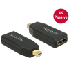 DELOCK Adapter mini Displayport 1.2-dugós csatlakozó > HDMI-csatlakozóhüvely 4K passzív,aranyozott