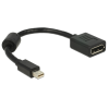 DELOCK Adapter mini Displayport 1.2 male > Displayport female 4K Black
