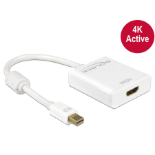 DELOCK Adapter mini Displayport 1.2 male &gt; HDMI female 4K Active White egér