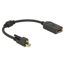 DELOCK Adapter mini Displayport 1.2 male with screw &gt; Displayport female 4K Black kábel és adapter