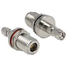 DELOCK adapter N jack&gt; RP-SMA csatlakozó bulkhead, 50,00 kábel és adapter