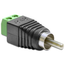 DELOCK Adapter RCA male &gt; Terminal Block 2 pin kábel és adapter