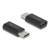  Delock Adapter SuperSpeed USB 10 Gb/s (USB 3.2 Gen 2) USB Type-C dugasz-alj portkímélő fekete