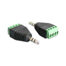 DELOCK Adapter Terminalblock 4Pin -> 3,5mm Klinke Stecker (65453) kábel és adapter