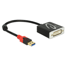 DELOCK Adapter USB 3.0 A-típusú csatlakozódugóval &gt; DVI csatlakozóhüvellyel kábel és adapter
