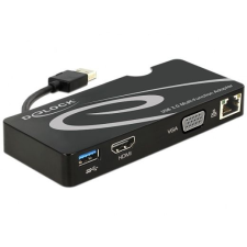 DELOCK Adapter USB 3.0 > HDMI / VGA + Gigabit LAN + USB 3.0 mobiltelefon kellék