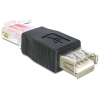  Delock Adapter USB-A female > RJ45 male, fekete
