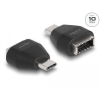 DELOCK Adapter USB Type-C apa - USB 3.2 kulcs A anya fekete