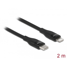  Delock Adat- és töltőkábel USB Type-C - Lightning iPhone , iPad és iPod készülékhez fekete 2 m M kábel és adapter