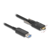 DELOCK Aktív optikai kábel USB 10 Gbps-A apa - USB Type-C apa csatlakozó csavarokkal az oldalain, 7,5 m