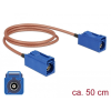 DELOCK Antenna kábel FAKRA C-hüvely > FAKRA C-hüvely RG-316 50 cm