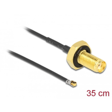 DELOCK Antenna kábel SMA anya válaszfali csatlakozóval apa MHF 4L LK-dugó 1.37 35 cm menethossz 10 egyéb hálózati eszköz