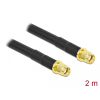 DELOCK Antennakábel, RP-SMA-dugó apa RP-SMA-dugó, LMR/CFD300 2 m low loss