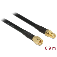 DELOCK antennakábel SMA-dugó > SMA-hüvely CFD/RF200, 0,9m (88930) (DE88930) kábel és adapter