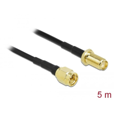 DELOCK antennakábel SMA-dugó - SMA-hüvely LMR/CFD100, 5m (90441) (DE90441) kábel és adapter